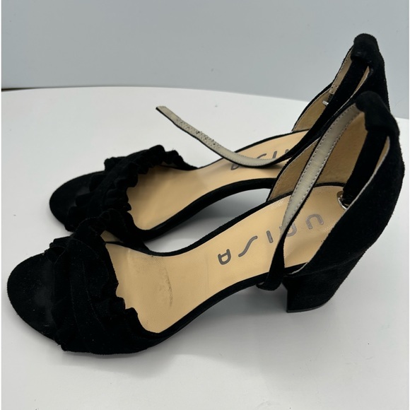 Good Used Unisa Black Formal Dress Heels Size 8 - Picture 1 of 6